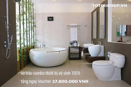 Sở hữu combo thiết bị vệ sinh TOTO tặng ngay Voucher 27.800.000 VNĐ